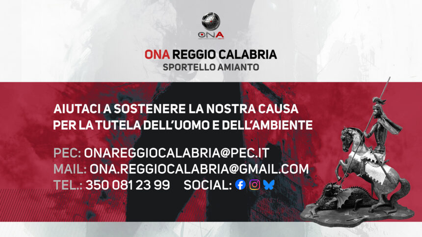 Apre lo Sportello Amianto Apre il primo Sportello Amianto a Reggio Calabria