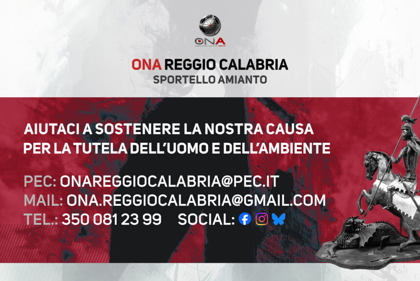 Apre lo Sportello Amianto Apre il primo Sportello Amianto a Reggio Calabria