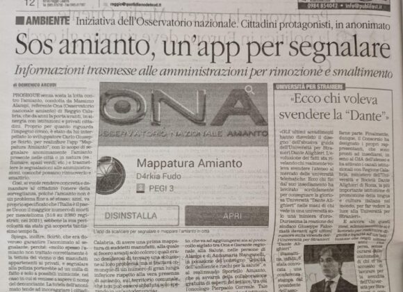 SOS amianto, un&rsquo;app per segnalare